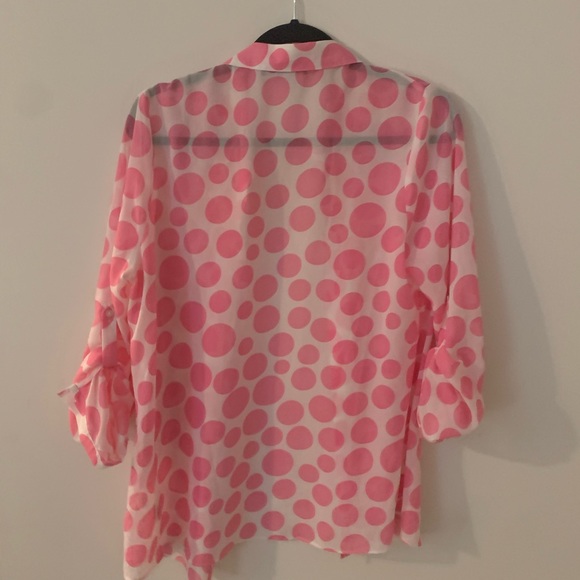 Pink polka dot cover up - Picture 2 of 2